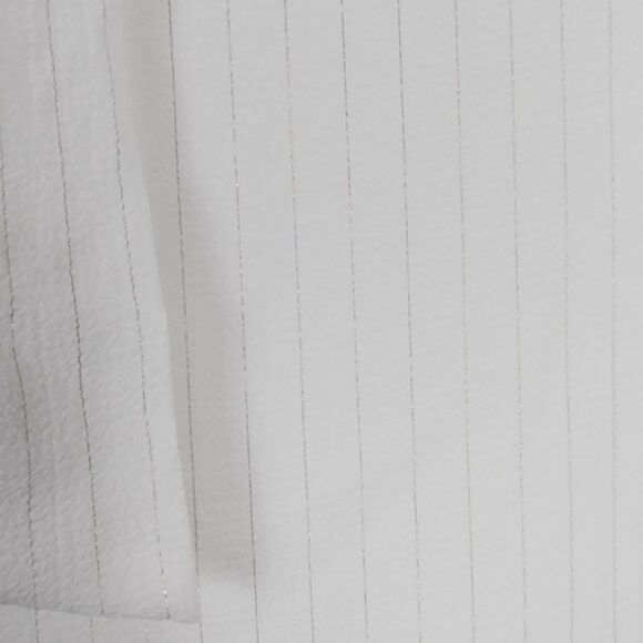 Adrianna Papell White & Silver Pinstriped Sleeveless Blouse - Picture 3 of 7